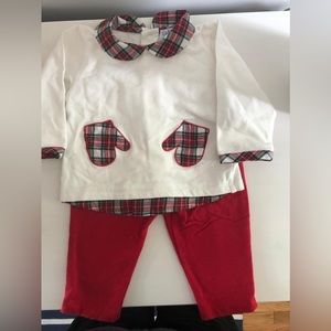 Dulce de fresa holiday 2 piece set baby boy 12m